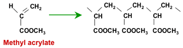 Polymerisation of methyl acrylate